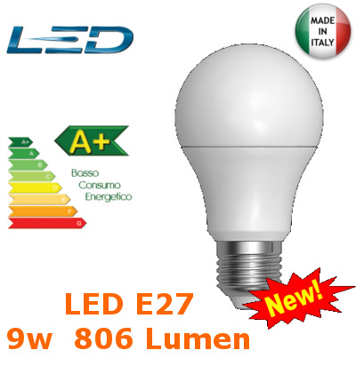 Lampada Led Goccia E27 9w Luce Natura 806 Lumen